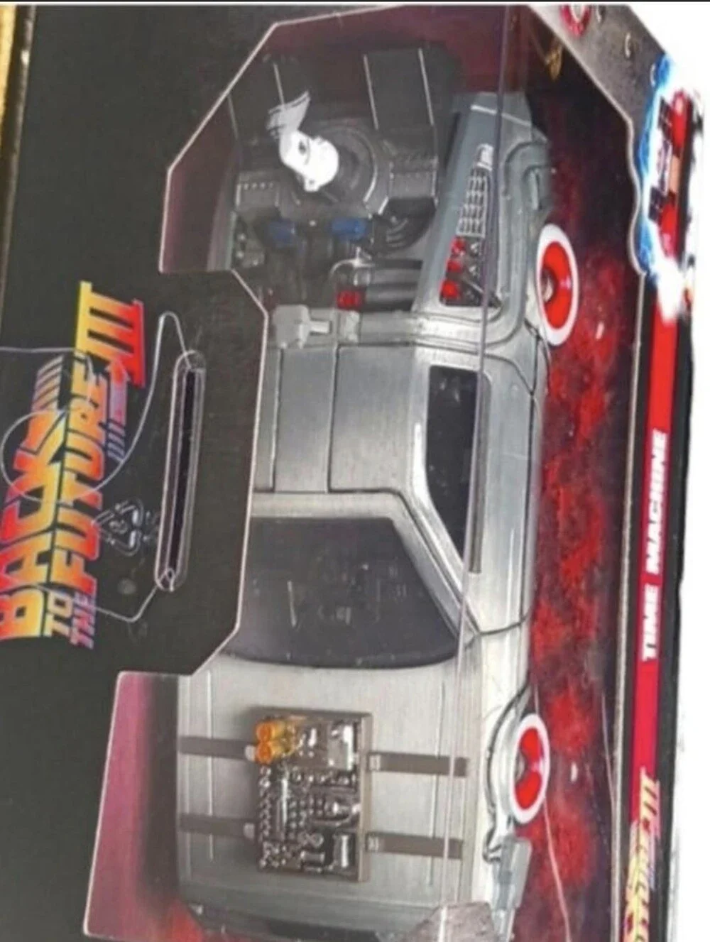 BACK TO THE FUTURE III TIME MACHINE Diecast DeLorean DMC- Jadatoys, 1:32,Silver.